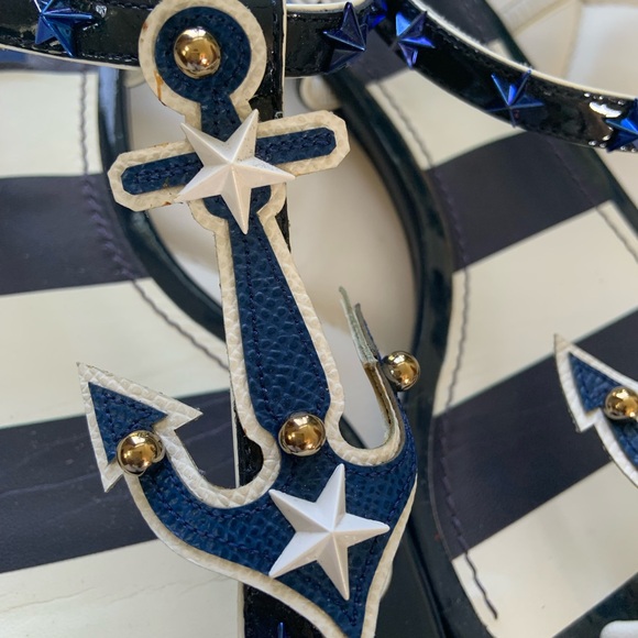 Dolce and Gabbana, nautical studded anchor sandals - Picture 11 of 13